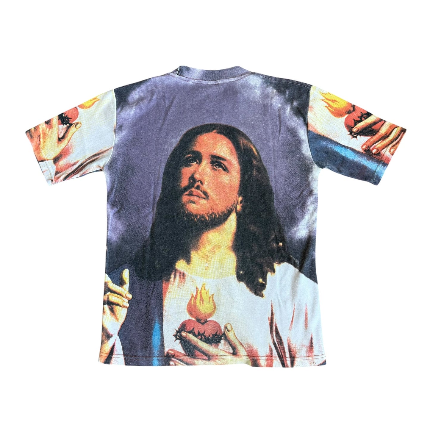 Jesus Christ AllOverPrint Double Sided Tee Shirt Mens Medium