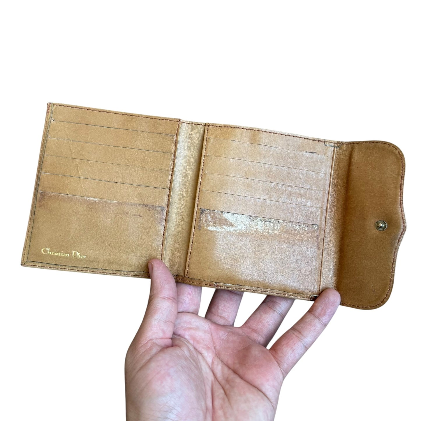 Vintage Christian Dior Tan Brown Wallet