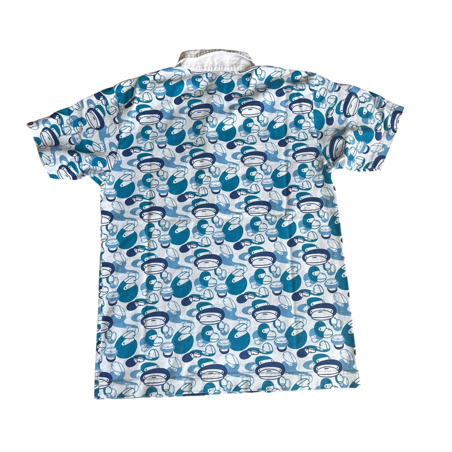 Vintage Baby Milo Bape Blue Polo Mens Medium