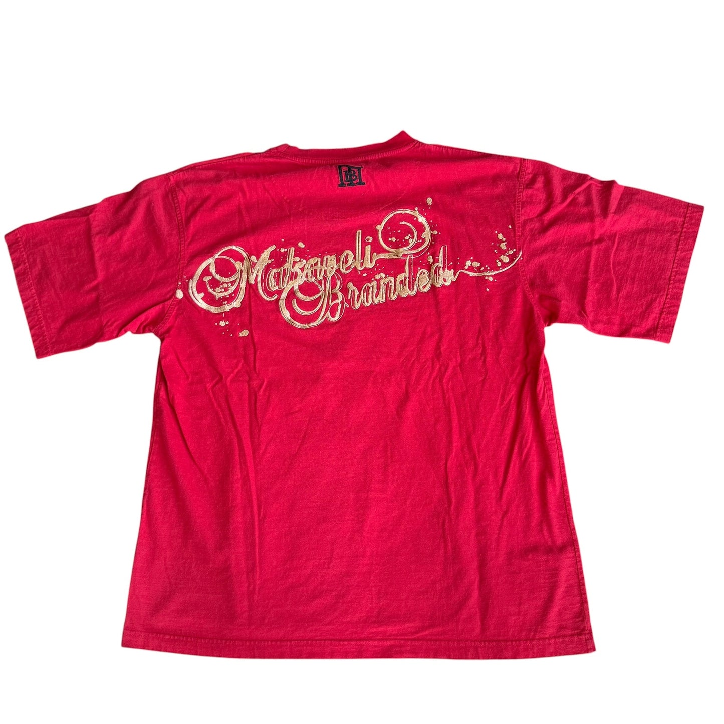 Makaveli Branded 2pac Vintage y2k Red Tee Shirt Mens 2XL