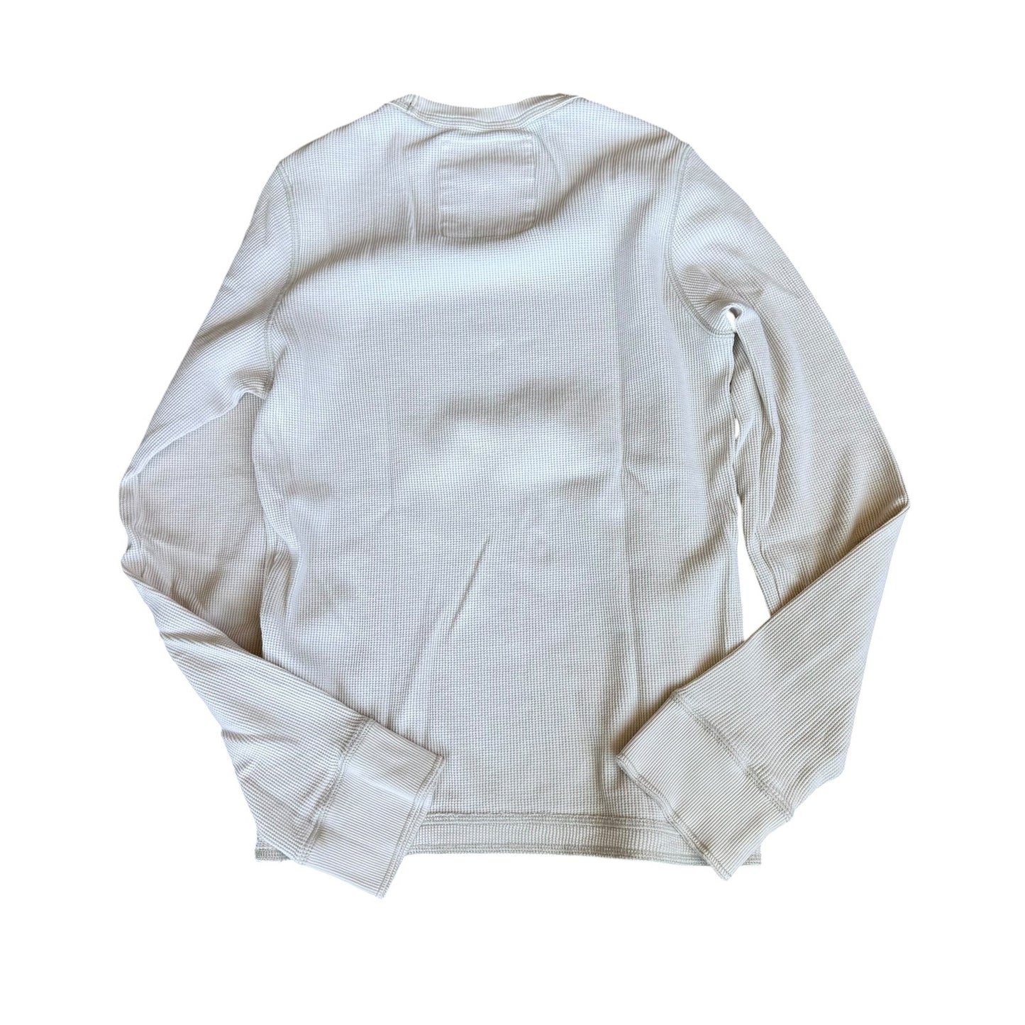 Hollister Cream Thermal Crewneck Sweater Mens Large