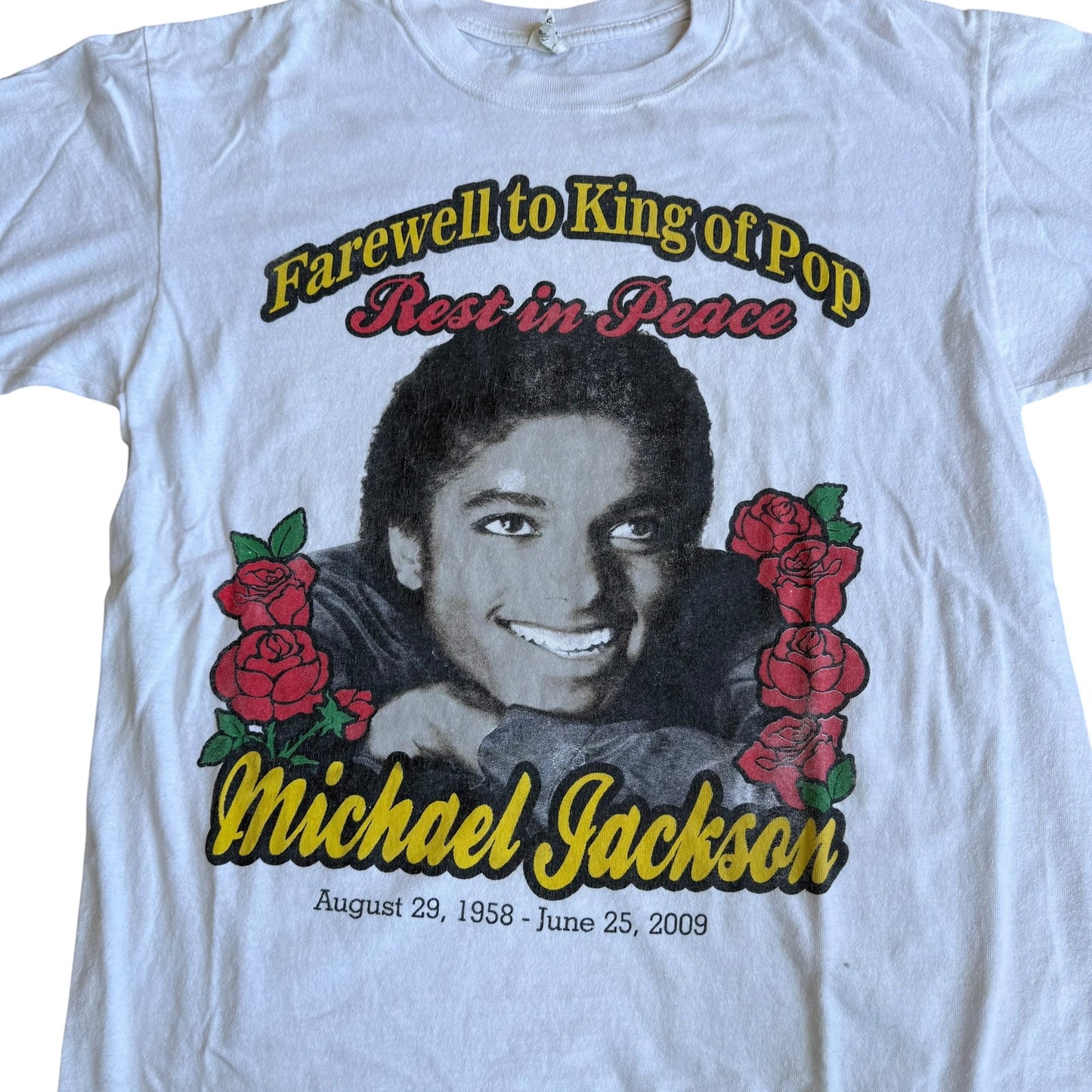 Vintage Farewell to King of Pop Michael Jackson Tribute Tee Shirt Mens Large