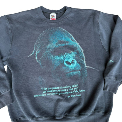 Vintage 90s Gorilla Columbus Zoo Sweater Mens Large