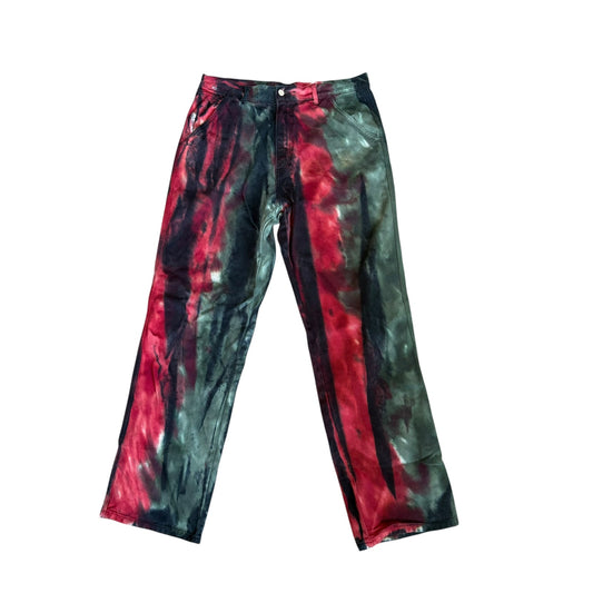Browns x Crenshaw Skate Club Dyed Straight Leg Work Trousers Mens Large