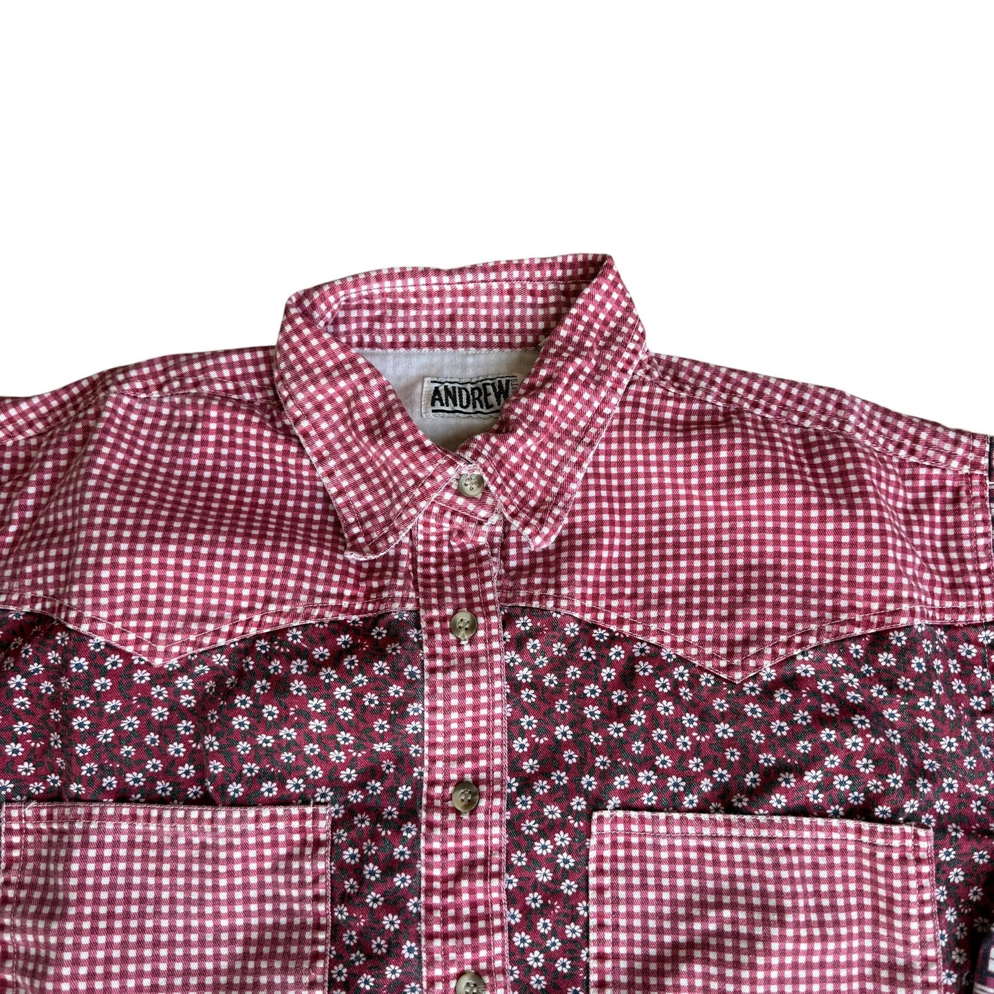Vintage 90s Andrew Sports Western Button Up Mens Large