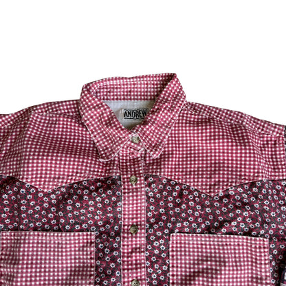 Vintage 90s Andrew Sports Western Button Up Mens Large