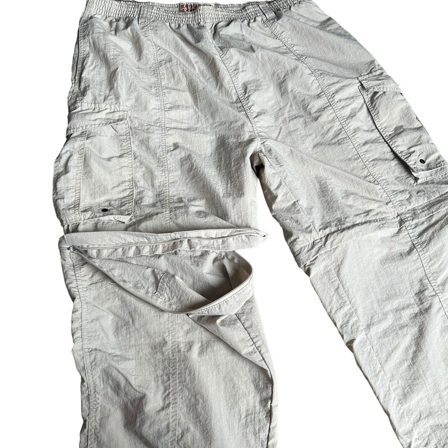 Vintage Cargo Pants Convertible Shorts Khaki Mens XL