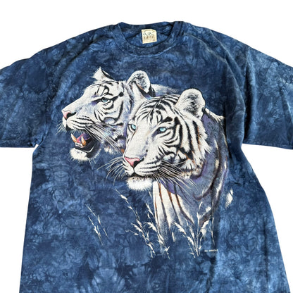 Vintage Habitat White Tiger 90s Animal Tee Shirt Mens XL