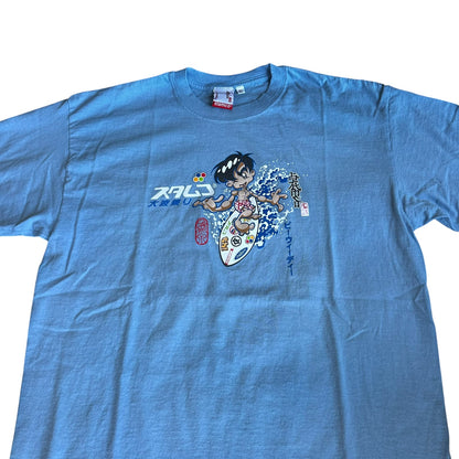 Vintage 90s STAMCO Surfer Anime Tee Shirt Mens XL