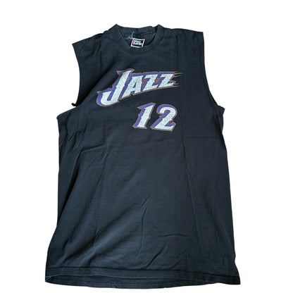 Utah Jazz Basketball Stockton Cutoff Tank Top Shirt Mens Large
