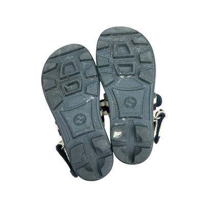 Authentic Gucci Logo Kids Toddlers Infant Sandals Blue Tan 25