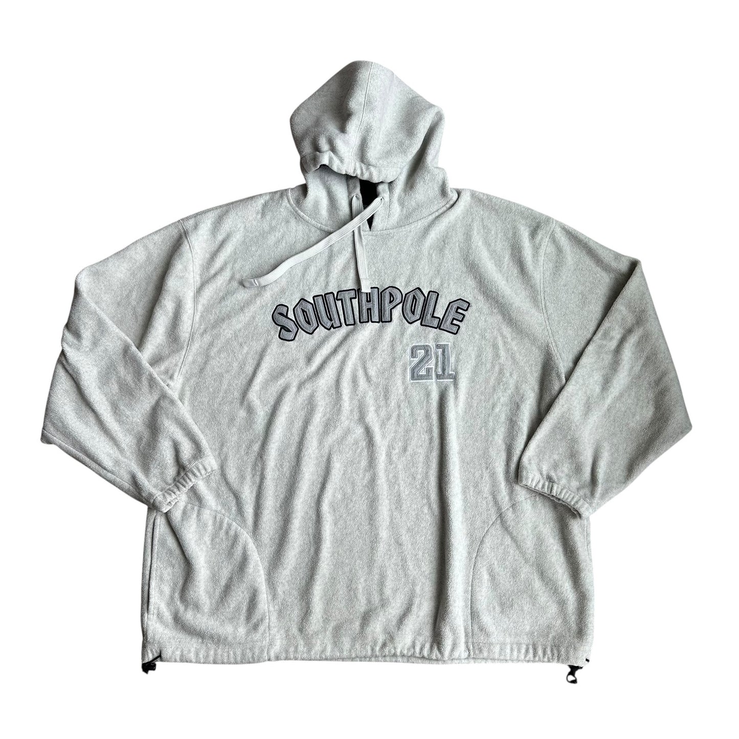 Vintage y2k Fleece SouthPole Pullover Hoodie Gray Mens 2XL