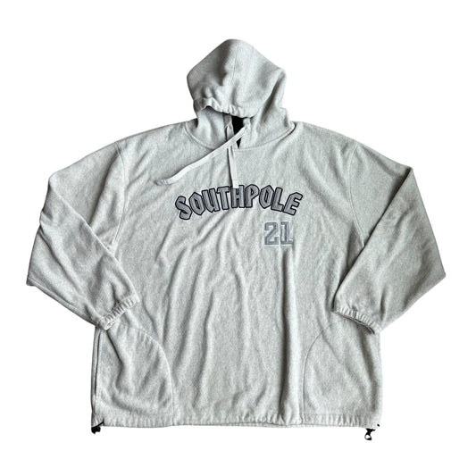 Vintage y2k Fleece SouthPole Pullover Hoodie Gray Mens 2XL
