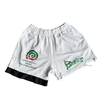 Barriers White Athletic Shorts Mens Large