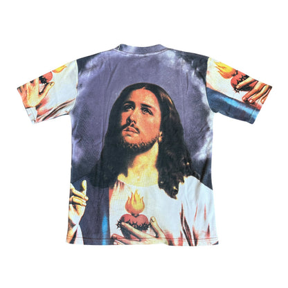 Jesus Christ AllOverPrint Double Sided Tee Shirt Mens Medium