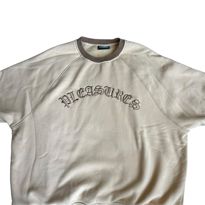 PLEASURES Old E Ringer Crewneck Short Sleeve Mens XL