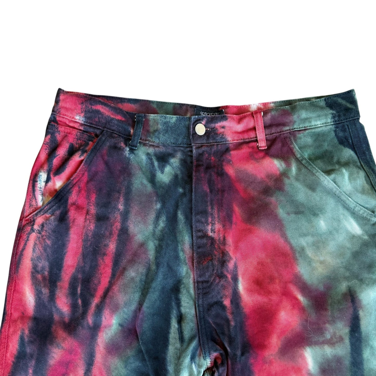 Browns x Crenshaw Skate Club Dyed Straight Leg Work Trousers Mens Large