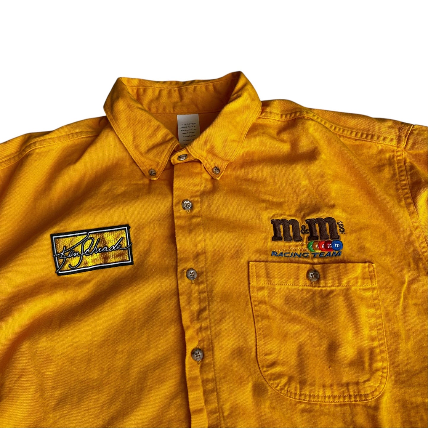 Vintage M&Ms Racing Button Up Mens XL