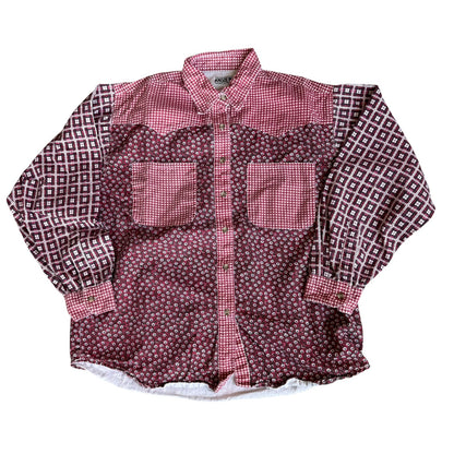 Vintage 90s Andrew Sports Western Button Up Mens Large