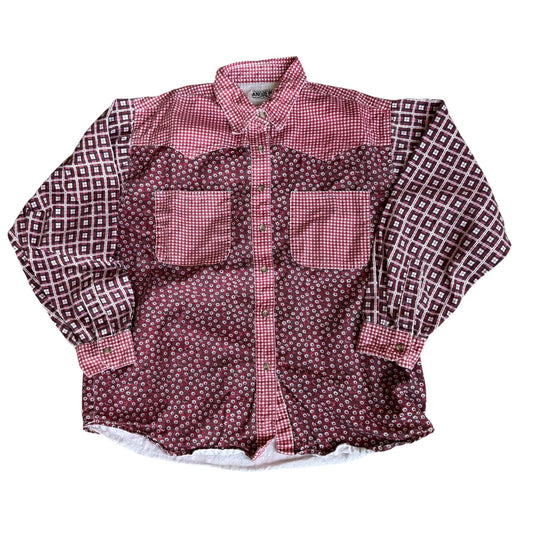 Vintage 90s Andrew Sports Western Button Up Mens Large