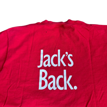 Vintage Jack in the Box Tee Shirt Red Mens Large Tultex