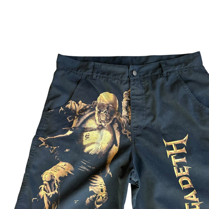Megadeath Vic Rattlehead Skull Cutoff Shorts Mens 34