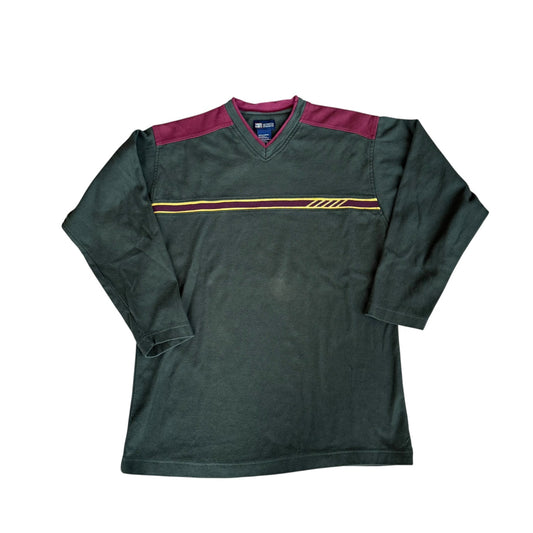 Vintage Faded Glory VNeck Sweater Green Mens Medium