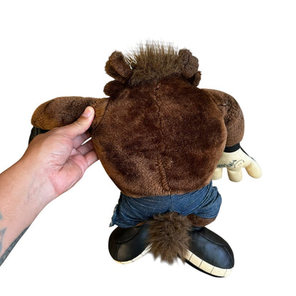 Vintage Taz the Tasmanian Devil Plush Warner Bros 90s 17"
