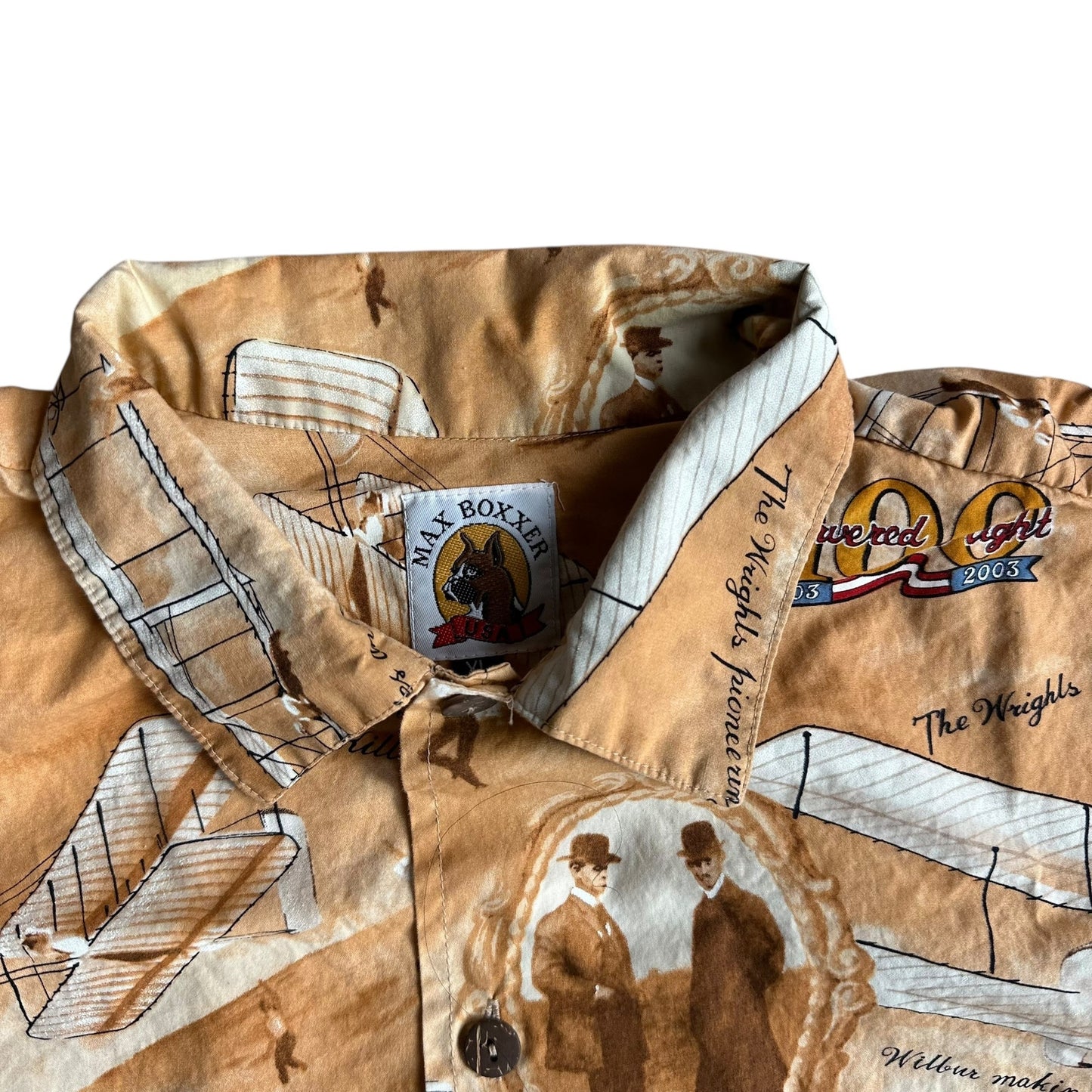 Vintage Wright Brothers Button Up Max Boxxer Large Shirt