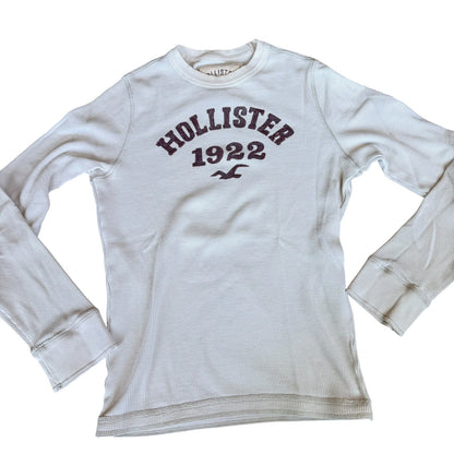 Hollister Cream Thermal Crewneck Sweater Mens Large