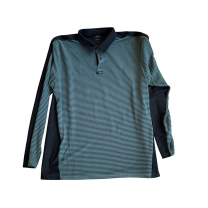 Oakley Striped Mens Long Sleeve Polo Shirt Large