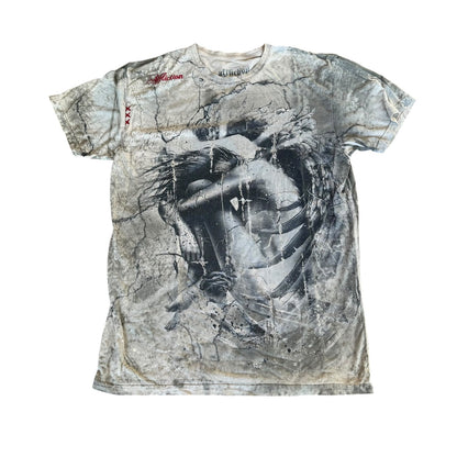 Affliction y2k AllOverPrint Rock Grunge Tee Shirt Mens XL