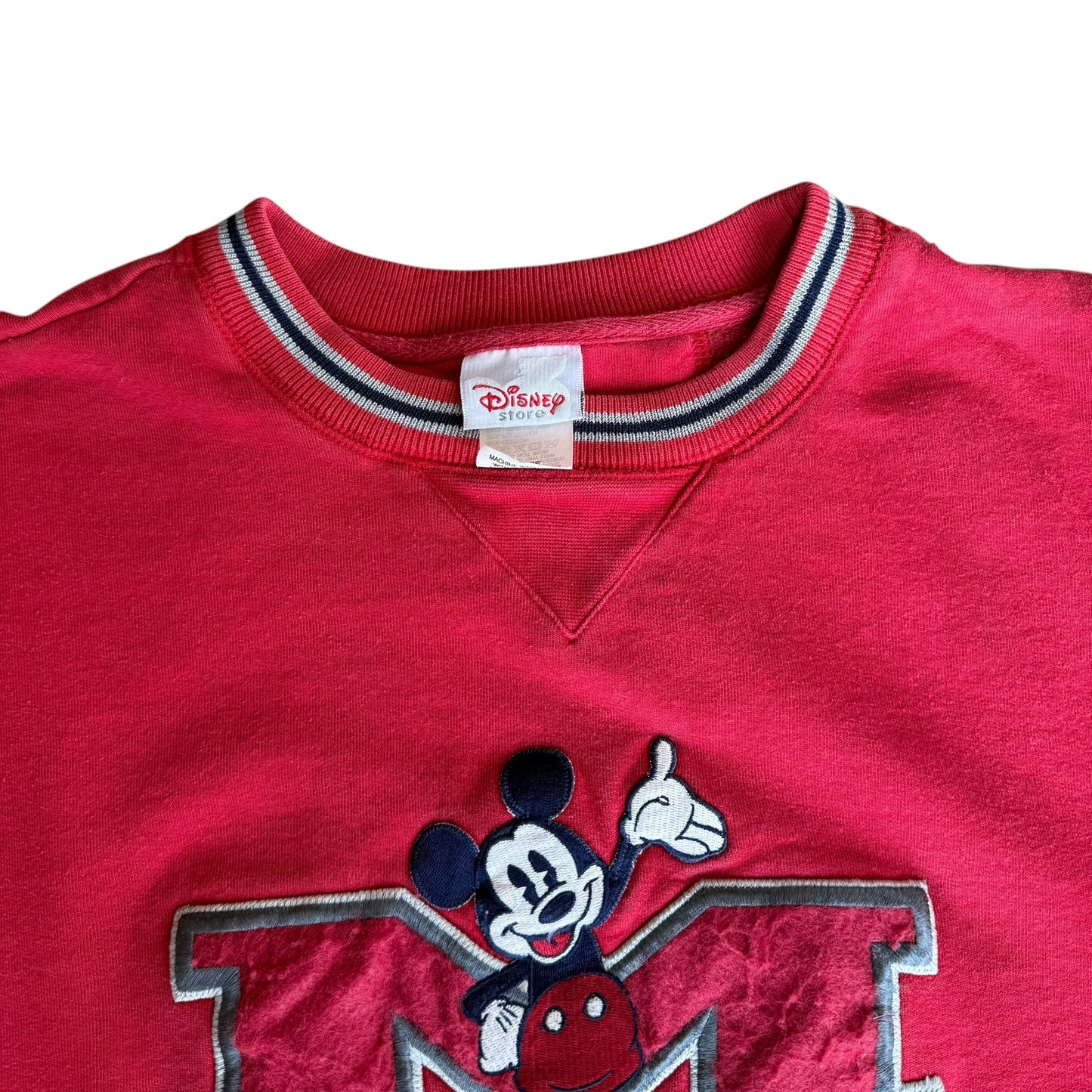 Vintage Disney Store Mickey Mouse Red Crewneck Sweater Mens Large