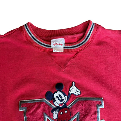 Vintage Disney Store Mickey Mouse Red Crewneck Sweater Mens Large