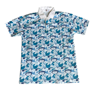 Vintage Baby Milo Bape Blue Polo Mens Medium