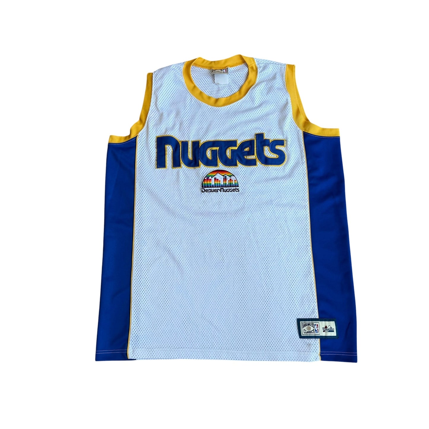 Vintage Majestic Denver Nuggets Jersey Mens 2XL Hardwood Classics