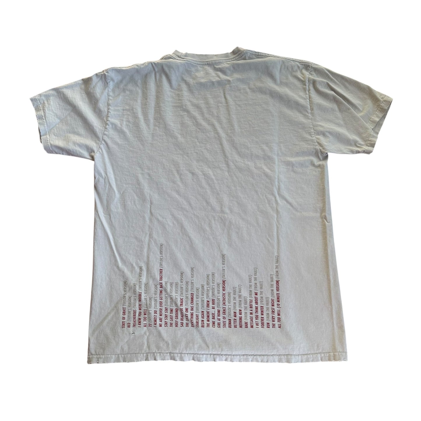 Taylor Swift RED Taylor's Version Album T-Shirt Mens XL