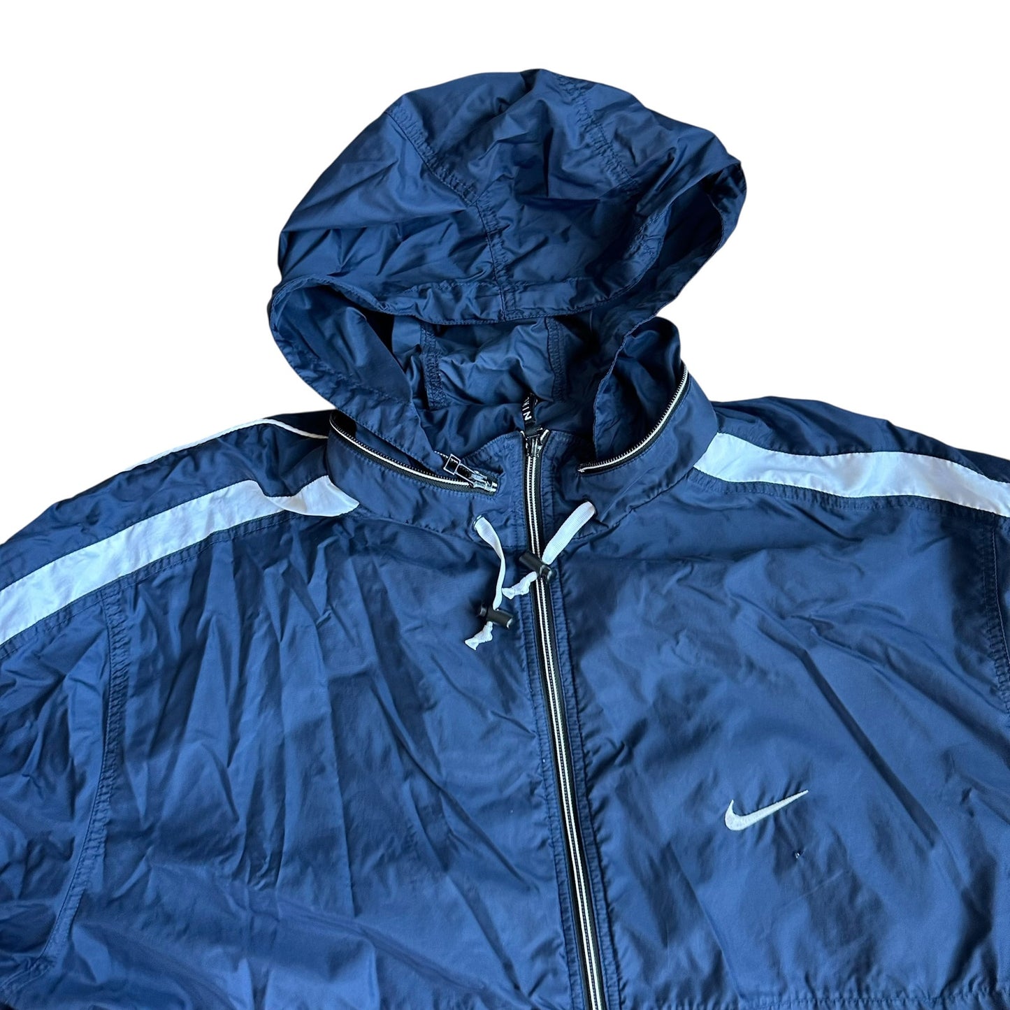 Nike y2k Vintage Windbreaker NavyBlue Mens XL ZipUp