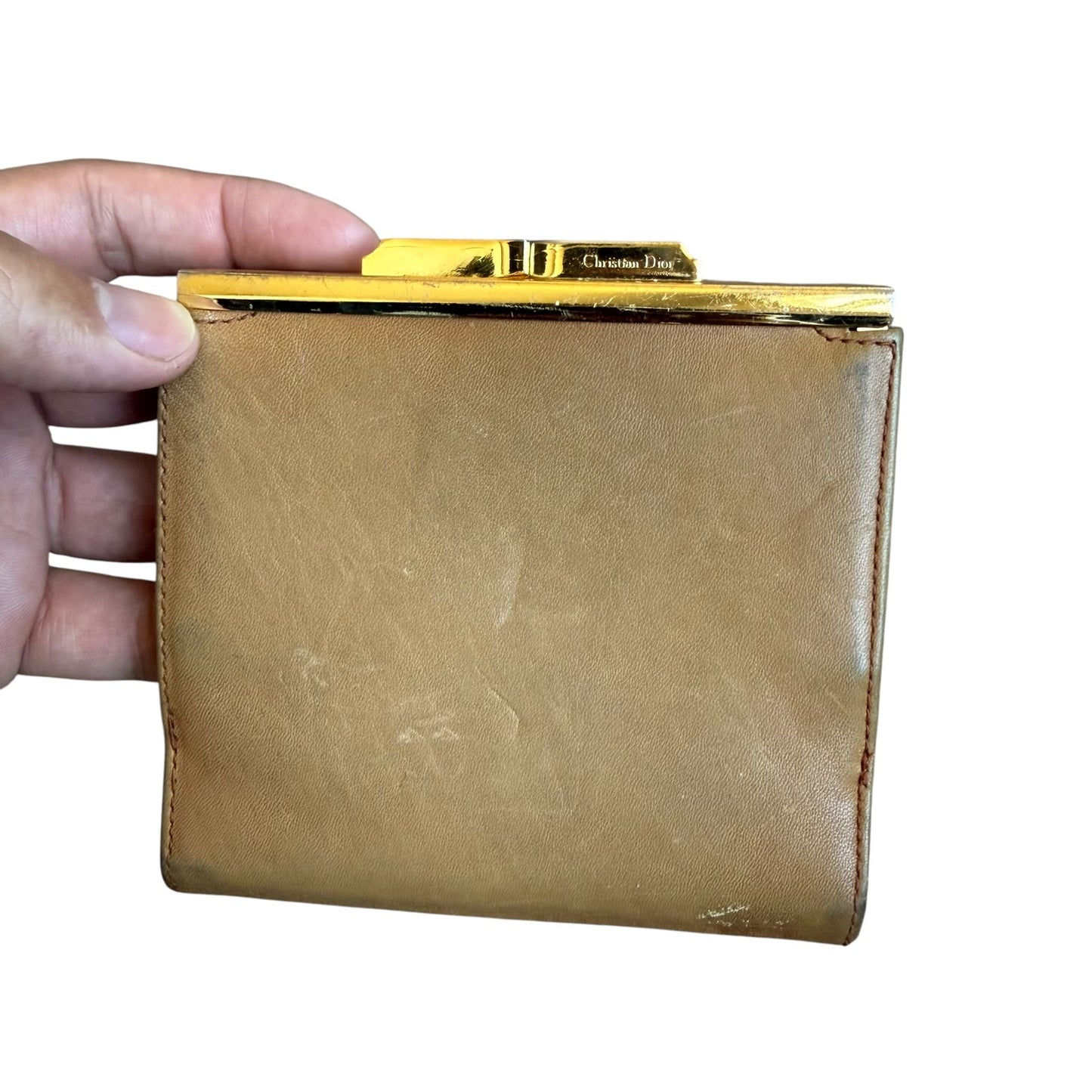 Vintage Christian Dior Tan Brown Wallet