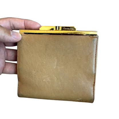 Vintage Christian Dior Tan Brown Wallet