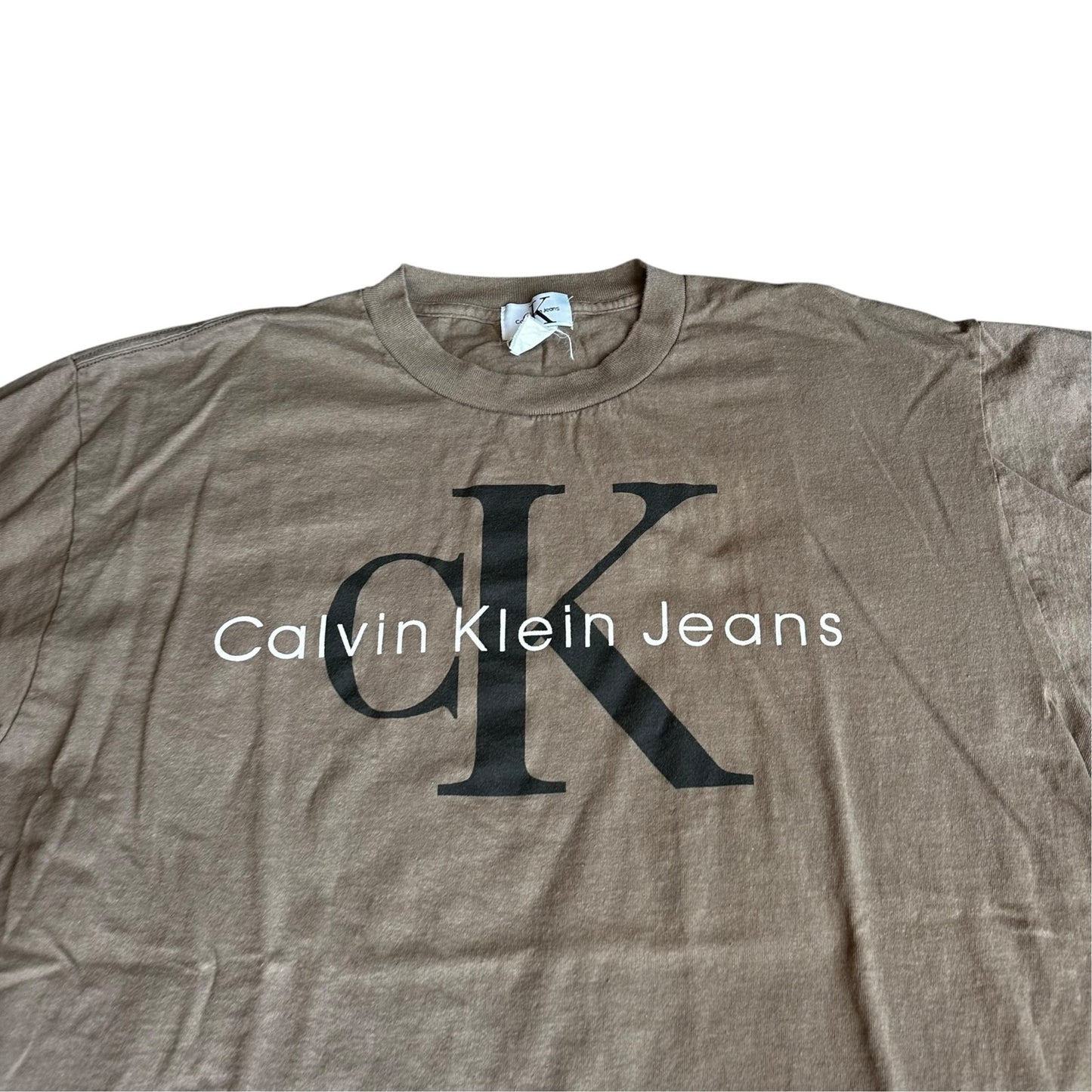 Calvin Klein CK Jeans Tan Tee Shirt Mens XL