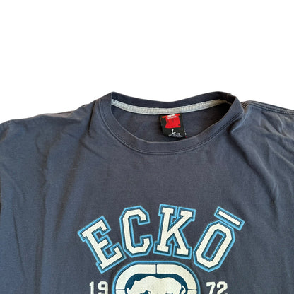 Vintage Ecko Mark Unlimited T-Shirt Navy Blue Mens Large