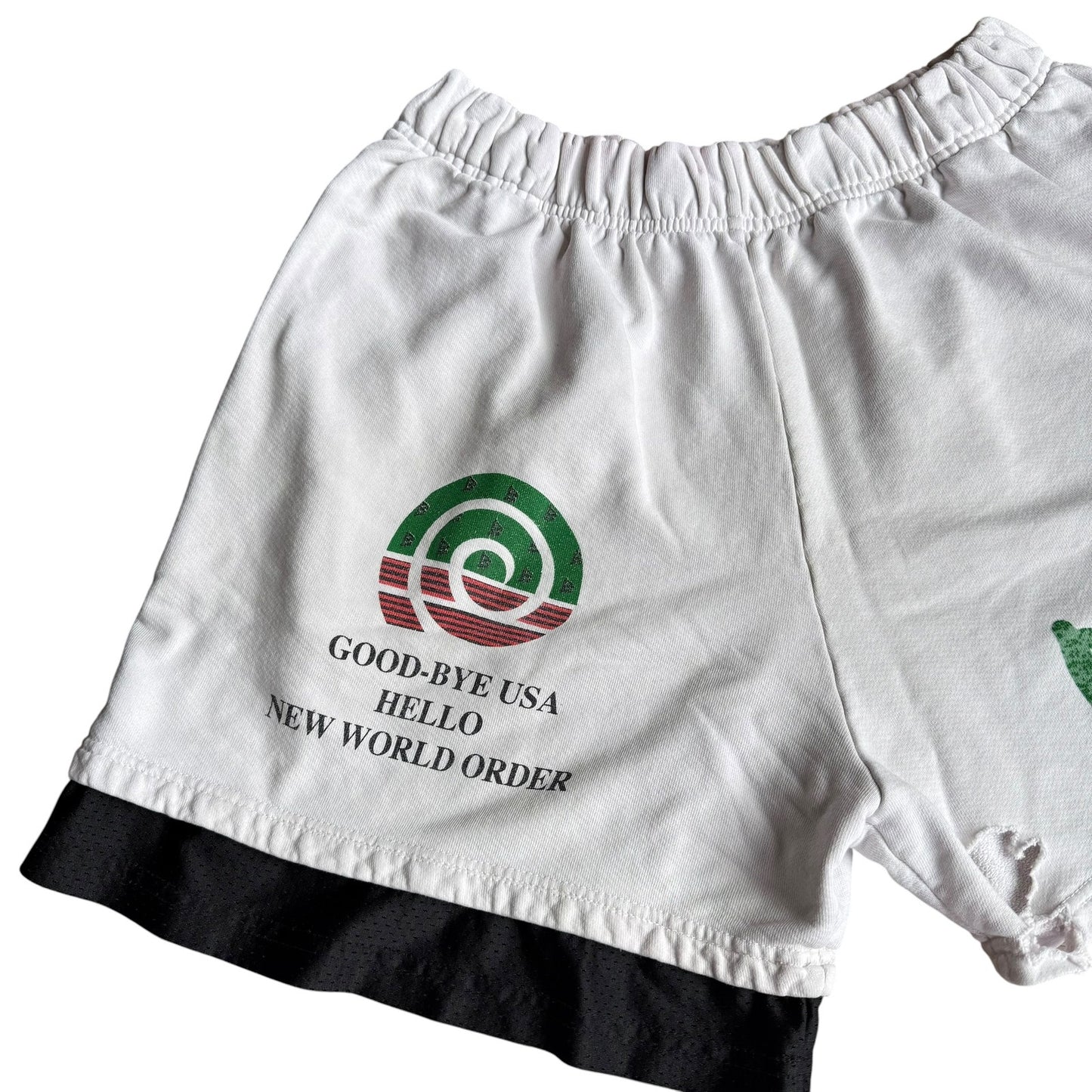 Barriers White Athletic Shorts Mens Large