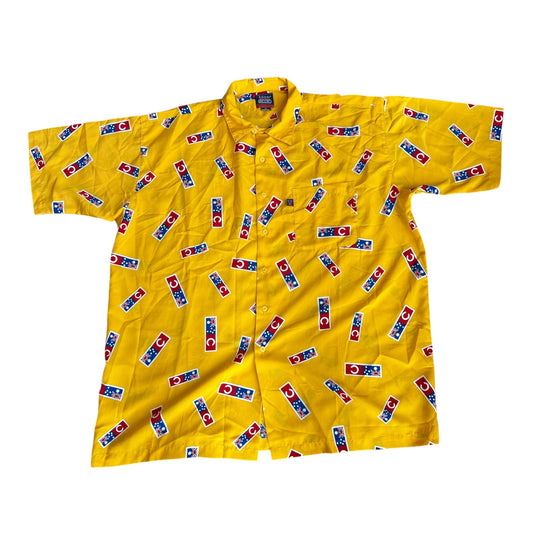 Vintage Coogi Down Under Blue Button Up with Hat Mens 3XL
