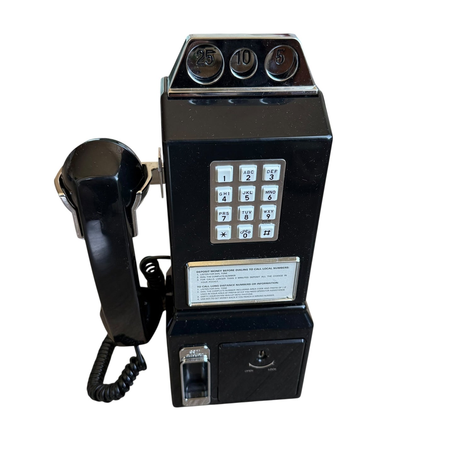 1980s Vintage Teleconcepts Pay Phone 13.5” Retro Coin Bank