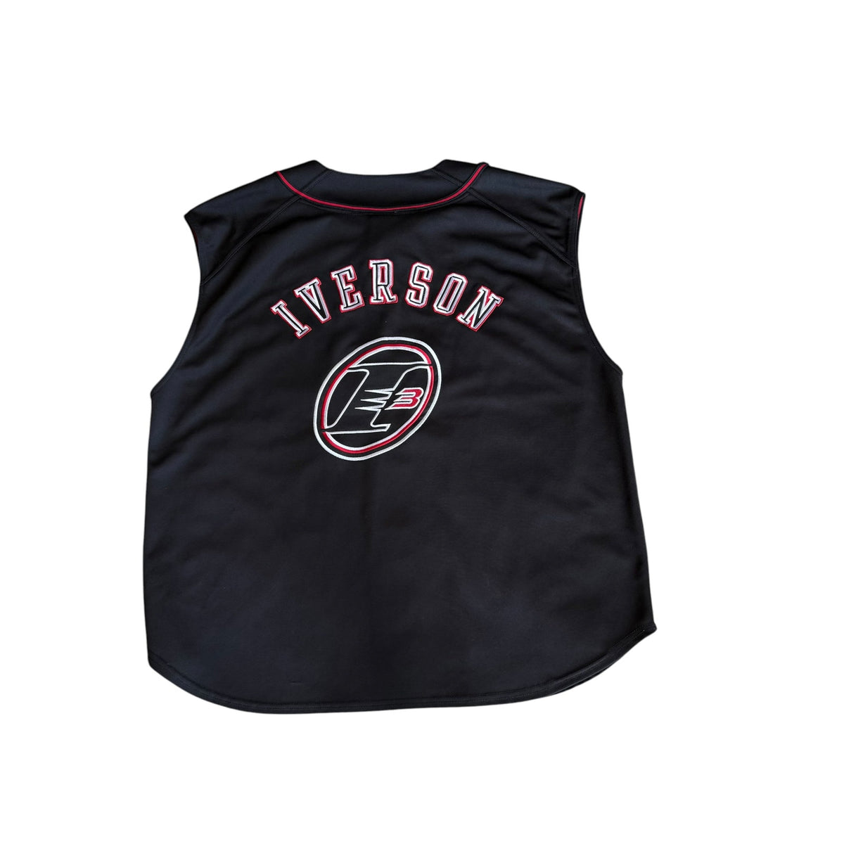 Allen Iverson Vintage Baseball Style Sleeveless Jersey Mens Large