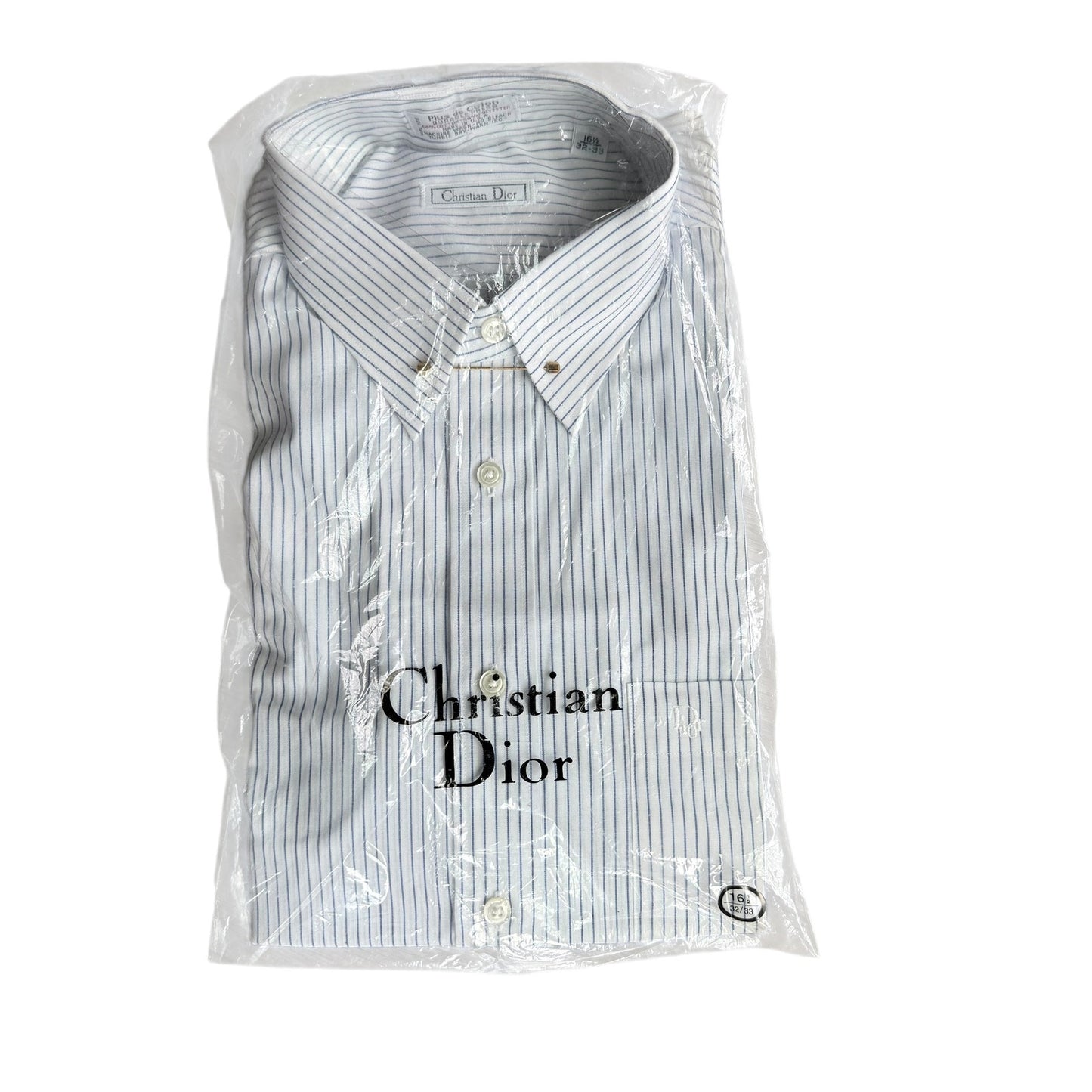 Christian Dior Vintage Button Up Shirt Mens Large 16 1/2