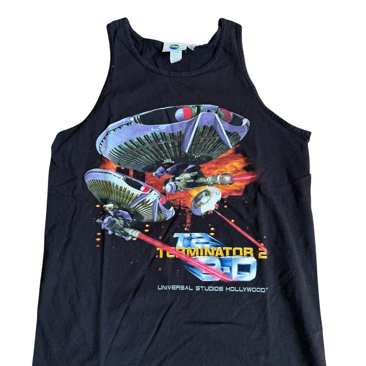 Vintage Terminator T2 3D Universal Studios Tank Top Mens Large