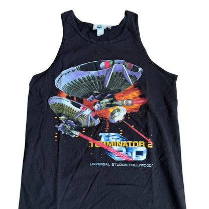 Vintage Terminator T2 3D Universal Studios Tank Top Mens Large