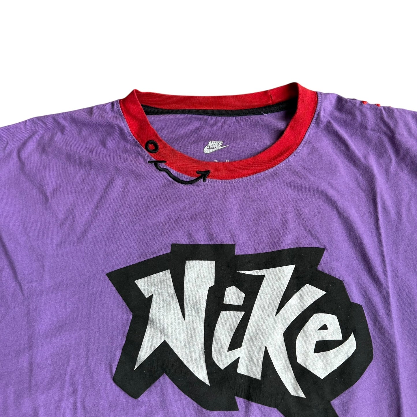Nike Embroidered T-Shirt Purple Freestyle Mens XL